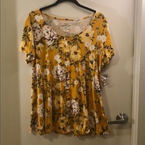 Torrid super soft knit floral top 2X tags on